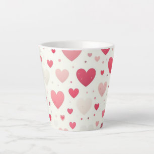 Colourful Valentine's day heart Latte Mug