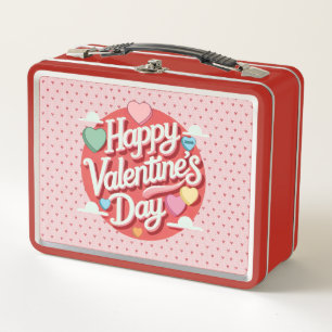 Colourful Valentine's day heart  Metal Lunch Box