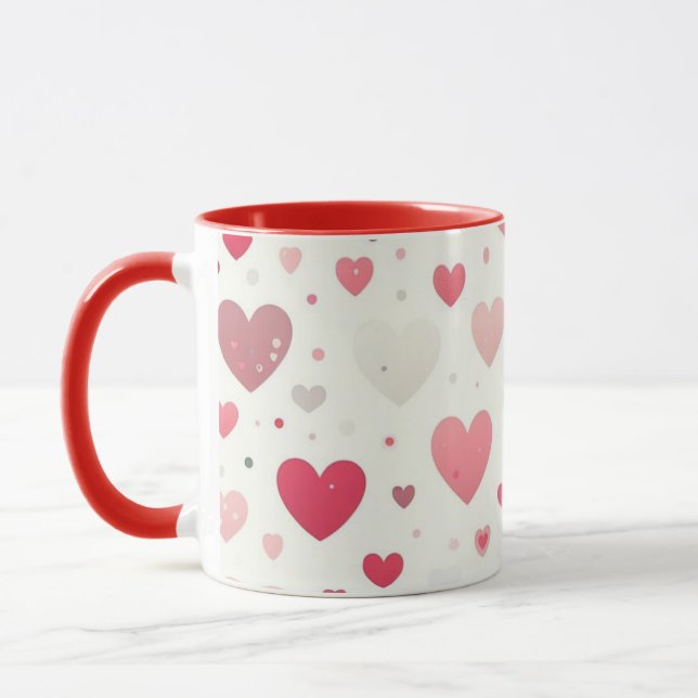 Colourful Valentine's day heart Mug (Left)