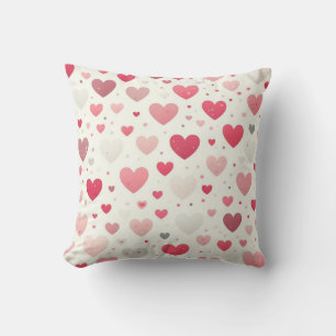 Colourful Valentine's day heart Throw Pillow