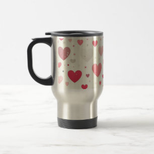 Colourful Valentine's day heart Travel Mug