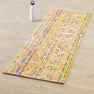 Colourful Variegated Rainbow Raindrops Yoga Mats