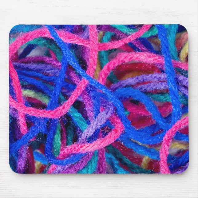 Colourful Variegated Yarn Mouse Pad (Front)