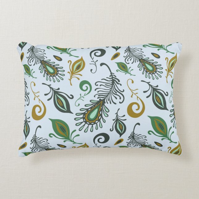Colourful Various Feathers Decorative Pillow (Front)