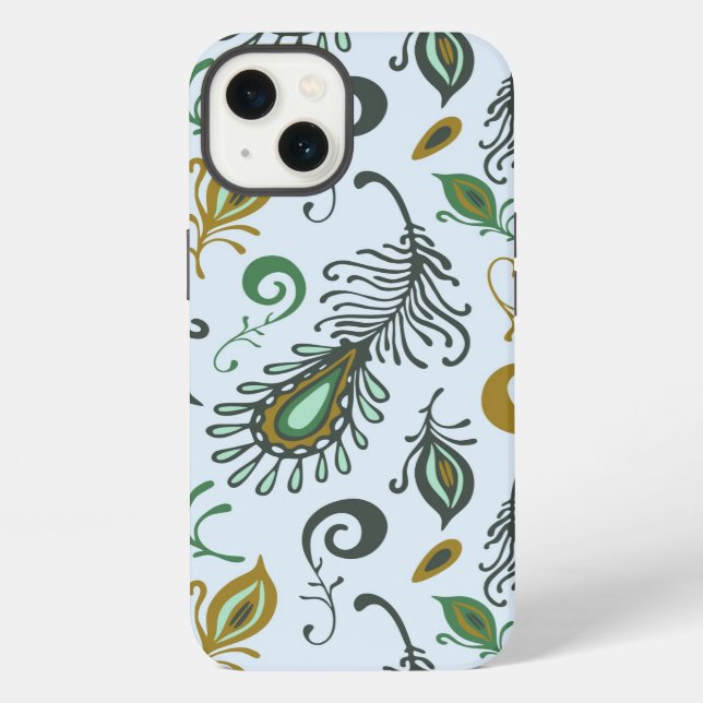Colourful Various Feathers iPhone Case (Back)