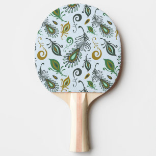 Colourful Various Feathers Ping Pong Paddle
