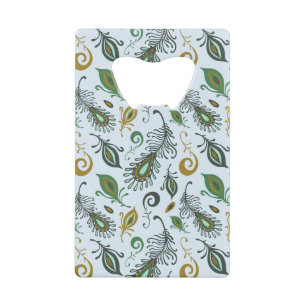 Colourful Various Feathers Wallet Bottle Opener