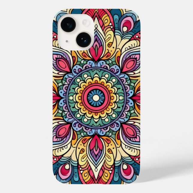 Colourful Vector Abstract Mandala Pattern Case-Mate iPhone Case (Back)