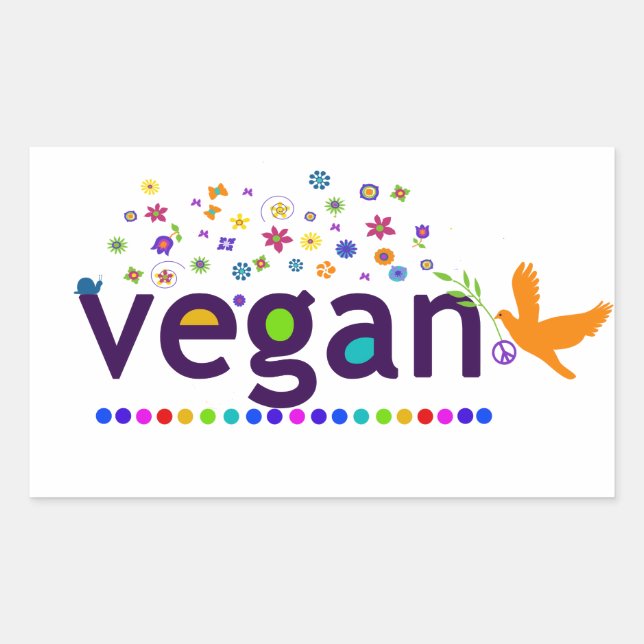 Colourful Vegan Sticker (Front)