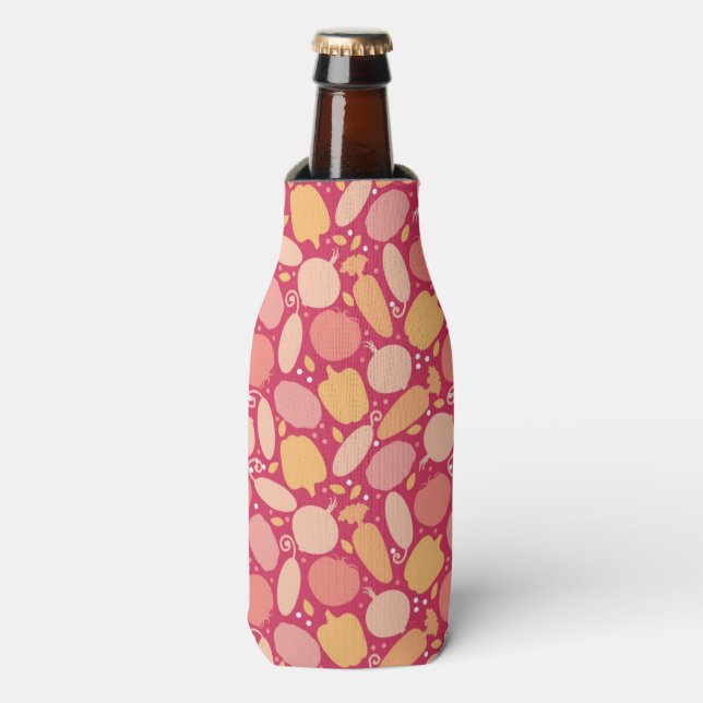Colourful vegetables pattern bottle cooler (Bottle Front)