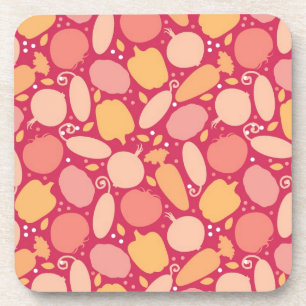 Colourful vegetables pattern coaster