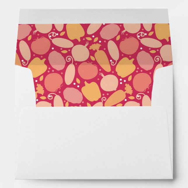 Colourful vegetables pattern envelope (Back (Bottom))