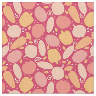 Colourful vegetables pattern fabric