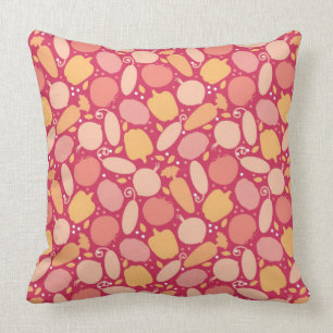 Colourful vegetables pattern throw pillow
