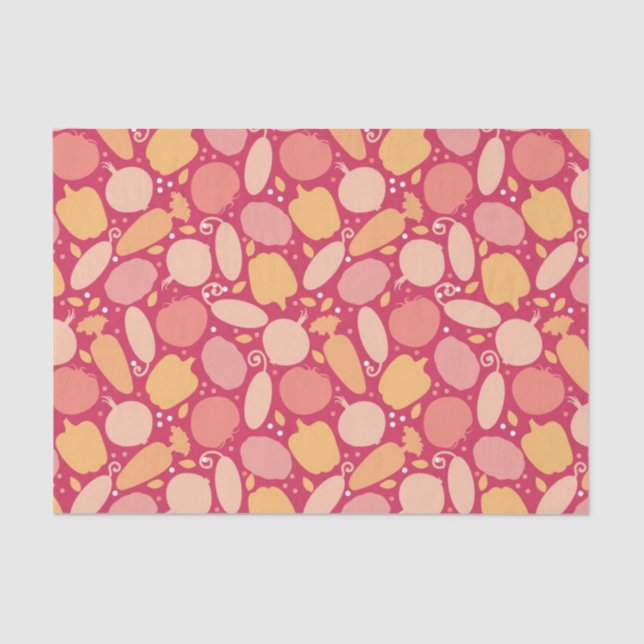 Colourful vegetables pattern tissue paper (Front)
