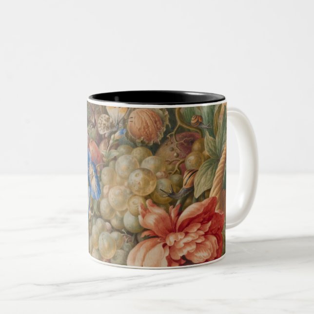 Colourful Vegetables Two-Tone Coffee Mug (Front Right)