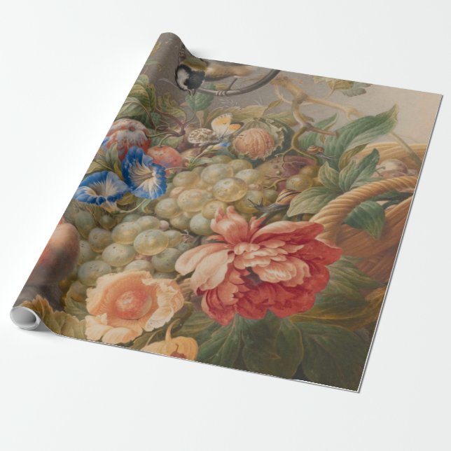 Colourful Vegetables Wrapping Paper (Unrolled)