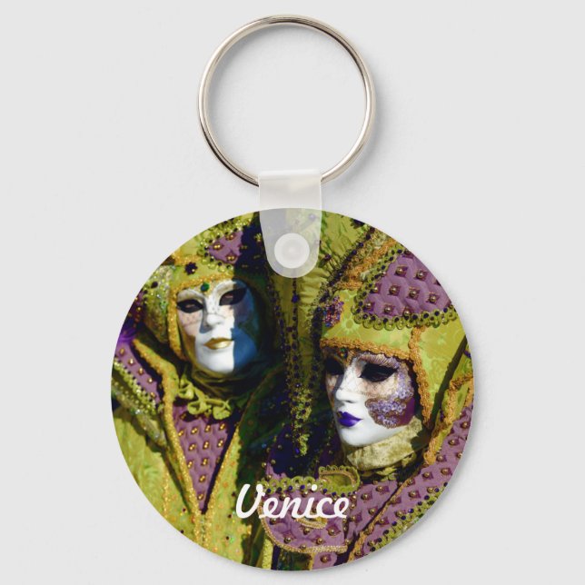 Colourful Venetian Couple Keychain (Front)