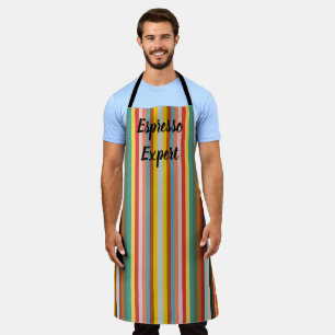 Colourful Vertical Retro Stripes  Apron