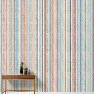 Colourful Vertical Stripe Pattern Green Yellow Blu Wallpaper