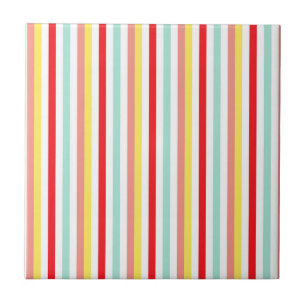 Colourful Vertical Stripe Pattern Tile