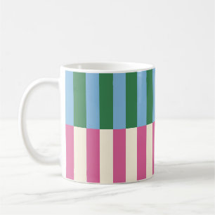 Colourful Vertical Striped Pattern Coffee Mug