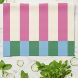 Colourful Vertical Striped Pattern Kitchen Towel