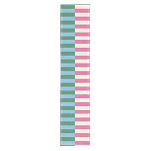Colourful Vertical Striped Pattern Short Table Runner
