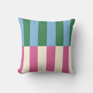 Colourful Vertical Striped Pattern Throw Pillow