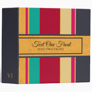 Colourful Vertical Stripes Binder