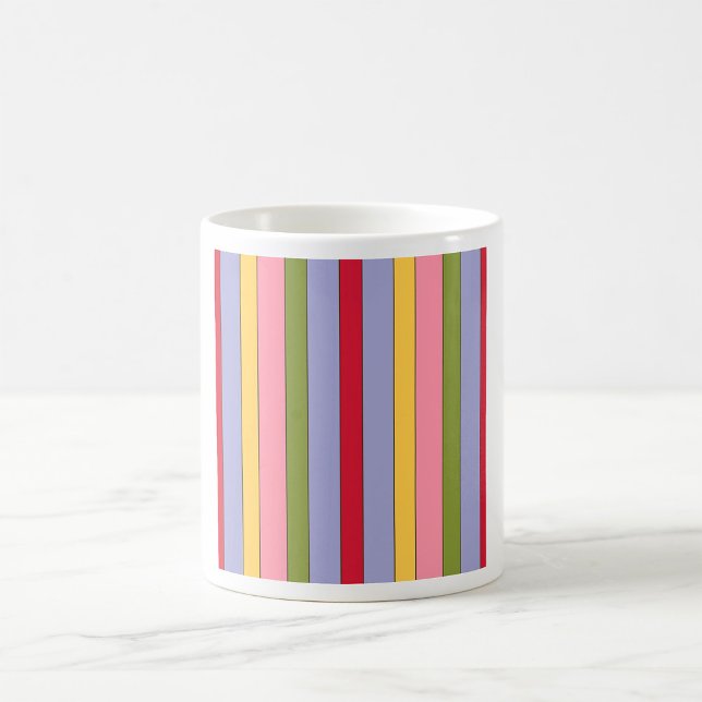 Colourful Vertical Stripes Pattern Coffee Mug (Creator Uploaded)