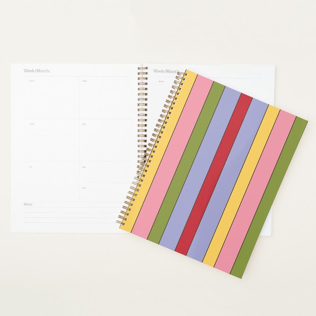 Colourful Vertical Stripes Pattern Planner (Creator Uploaded)