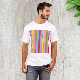 Colourful Vertical Stripes Pattern T-Shirt