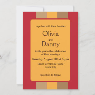 Colourful Vertical Stripes Wedding Invitation