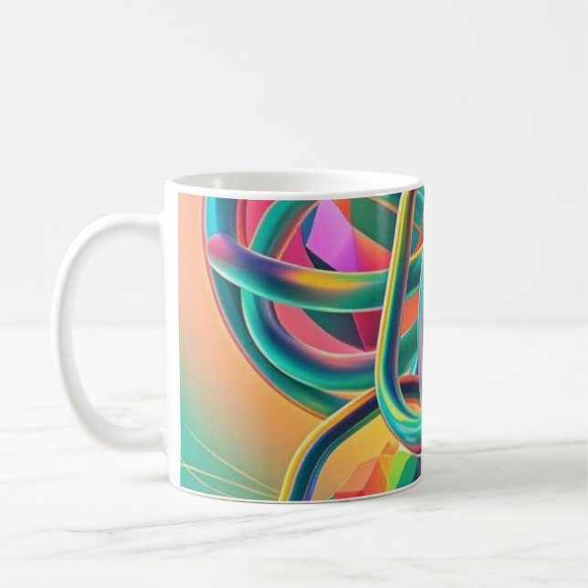 Colourful Vibrant and whimsical abstract artwork  Coffee Mug (Left)