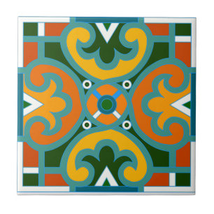 Colourful,vibrant ceramic tile