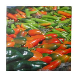 Colourful vibrant ceramic tiles and trivets