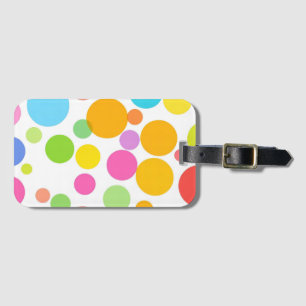 Colourful Vibrant Circle Pattern Modern Abstract Luggage Tag