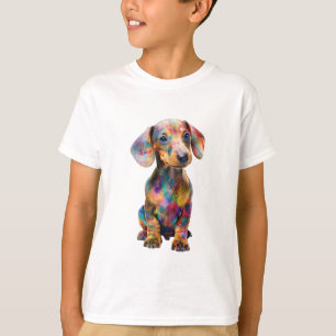 Colourful Vibrant Dachshund Illustration Kids T-Shirt