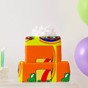 Colourful Vibrant Delivery Truck Wrapping Paper