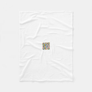 Colourful Vibrant Geometric Pattern Fleece Blanket