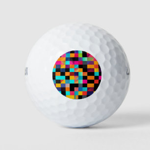 Colourful Vibrant Geometric Shapes Pattern Golf Balls