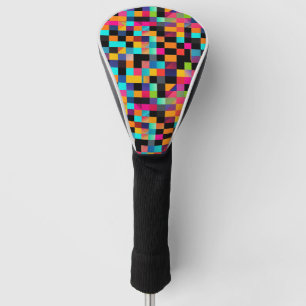 Colourful Vibrant Geometric Shapes Pattern Golf Head Cover
