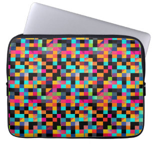 Colourful Vibrant Geometric Shapes Pattern Laptop Sleeve