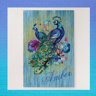 Colourful vibrant peacock plume peafowl tail custo jigsaw puzzle