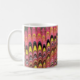 Colourful Victorian Marbled Paper Cover Coffee Mug