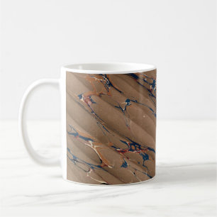 Colourful Victorian Marbled Paper Cover Coffee Mug