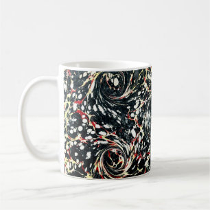 Colourful Victorian Marbled Paper Cover Coffee Mug