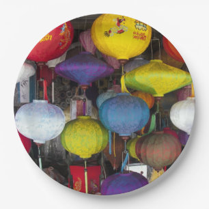 Colourful Vietnamese hanging lanterns Paper Plate