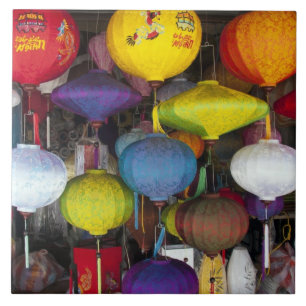 Colourful Vietnamese lanterns Tile